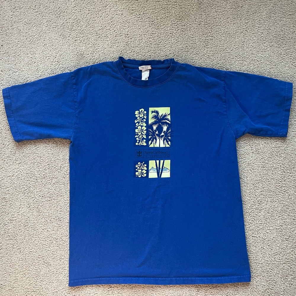 Caribbean Blue Palm Graphic Tee